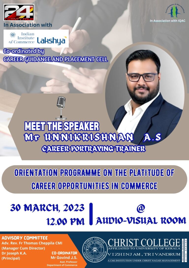 Orientation Programme on the Platitude of Career Opportunities in Commerce