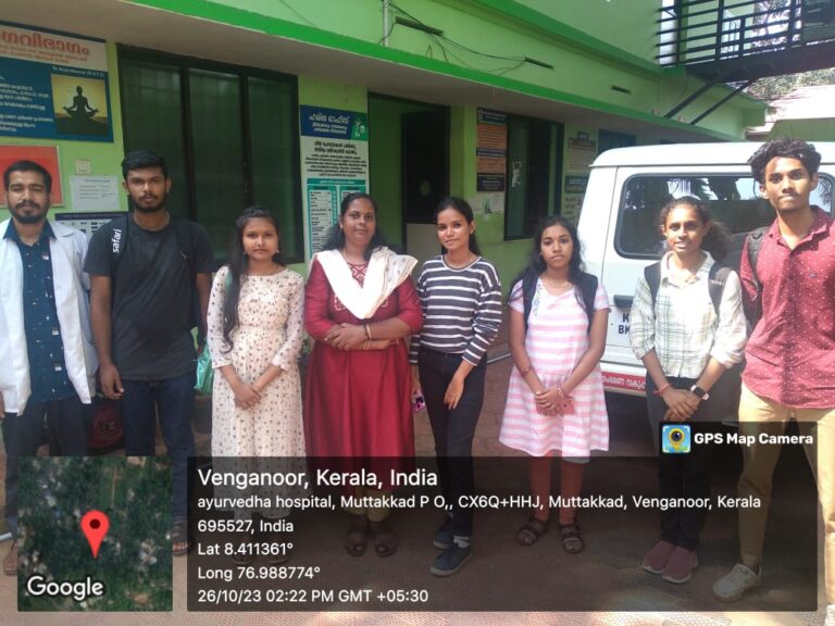 STUDENT FIELD SURVEY – VISIT TO AYURVEDA HOSPITAL